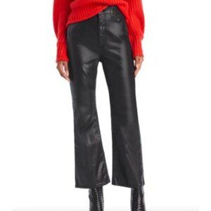 rag & bone Womens 27 Casey High Rise Ankle Flare Jeans Coated Black